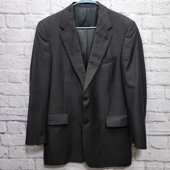 Daniel Cremieux Loro Piana Blazer Sz 41R Black Sport Coat Jacket Formal Business